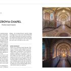 "FITZROVIA CHAPEL. Pocket-sized luxury" steht im zentralen Text. Gothic-inspirierte Architektur mit reich verzierten Bögen.