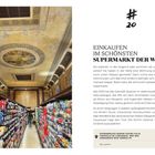 #20 Einkaufen im schönsten Supermarkt der Welt. Text informiert über Despar Teatro Italia, einen kunstvollen Supermarkt.
