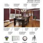 Zu Hause - Thuis, Das Haus - Het Huis, Das Esszimmer - De eetkamer. Esszimmerdarstellung mit Möbelbeschriftungen.