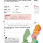 Dialog zum Ausfüllen mit Worten: jag, från, vad, det, och, ligger, kommer. Hinweise zu schwedischen Landschaften.