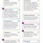 Inhaltsverzeichnis der Grammatik mit 10 Kapiteln: Artikel, Substantiv, Adjektiv, Vergleich, Pronomen, Präpositionen, Zeitformen.