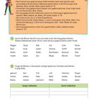 Text über Vokale: a, e, i, o, u, Dehnungs-h, Doppellaute, Beispiele. Aufgaben: Wörter klassifizieren, Tabelle. Illustration: Kind.