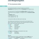 Kapitel 1 erklärt französische Nomen, Artikel und Mengenangaben, speziell den bestimmten Artikel "le" und "la".