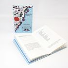 Ein Buch mit dem Titel "Polulangrische Lieder" von James Krüss. Geöffnetes Buch mit Inhalten und einer blauen Karte auf dem Cover.