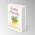 „Katie Fforde: Glück auf der Sommerinsel, Roman“. Cover mit tropischer Insel, Palmen und einem Haus.