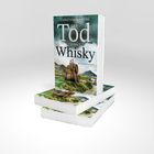 "Der Tod trinkt Whisky", Kriminalroman von Christian Humberg. Cover zeigt Landschaft mit Whiskyfässern.