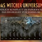 „Kreuzweg der Raben“, „The Witcher“, „Spiegel Bestseller“. Cover mit Adler und roten Akzenten, Buch liegt auf zweitem Exemplar.