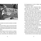 Seite aus einem Buch mit Text über Stella und Felix. Links eine Illustration eines Drachen und eines Seesterns.