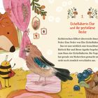 2. Eichelhäherin Else und die gestohlene Decke. Bär, Biene und Eichelhäherin in gemütlicher Szene mit Korb und Bildern.