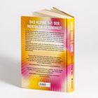 Rückseite eines Buches mit dem Titel "Das kleine 1x1 der mentalen Gesundheit" von Dr. Paul Conti. Bunte Gestaltung.