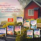 Mitreißend und zum Träumen schön: die große achtteilige Saga Die verlorenen Töchter. Buchcover vor rotem Haus.