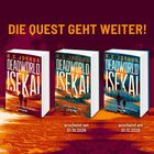 "DIE QUEST GEHT WEITER! erscheint am 01.10.2026, 01.12.2026. Drei Buchcover der Reihe 'DEADWORLD ISEKAI' von R.C. Joshua."