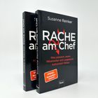 Buchcover mit Titel "Rache am Chef", Autor "Susanne Reinker", und Text "Was passiert, wenn Mitarbeiter sich ungerecht behandelt fühlen".