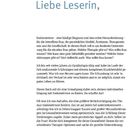 Seite 6: "Liebe Leserin," gefolgt von Text über Endometriose, Therapie und individuelle Unterstützung.