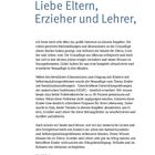 Liebe Eltern, Erzieher und Lehrer, herzlicher Text über aktualisierten Ratgeber zu Kindesentwicklung.
