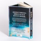 Bucheinband mit Text: "Grenzenlos phantastisch – Kommen Sie mit in die Weiten des Universums". Autor: Andreas Gruber.