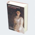 Buchtitel: "IWAN GONTSCHAROW DAS STEILUFER". Ein Gemälde mit einer jungen Frau in einem weißen Kleid.