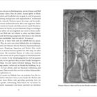 Zwei Buchseiten mit Text. Unten rechts: "Tommaso Masaccio, Adam und Eva aus dem Paradies vertrieben (1427)". Links Fließtext.