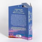 "Es braucht den größten Mut, einfach du selbst zu sein." Lila Buchcover mit Text und Illustration von zwei Personen in einer Landschaft.