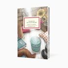 Buchcover: "Christoph Hein - Was mir zum Glück fehlt." Illustration mit Grammophon, Kissen, Hut und buntem Dekor.