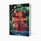 "Die Schule der Mitternachtswelt" von Maëlle Desard. "Ein Dämon auf der Flucht". Illustration mit Figuren in einer Schule.