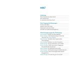 INHALT: Einleitung, Umgang mit Belastungen, Zehn Strategien gegen Überlastung. Seitenzahlen markieren Abschnitte.