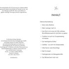 Inhalt mit Kapiteln und Seitenzahlen von 7 bis 49. Enthält humorvolle Titel wie "Bald, bald, Baldrian" und "Der wichtel kann mich mal".