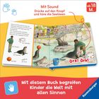 Mit Sound: Drücke auf den Knopf und höre die Seelöwen. Örk! Örk! Kinder verstehen die Welt mit allen Sinnen. Ab 18 M.