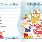 "Frohes Fest unter dem Meer! Anouk das Meermädchen, Plötzlich sah sie, Einhorn-Bescherung. Illustration mit Einhörnern, Geschenken."