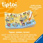 „Smilla und Piet haben sich wieder vertragen.“ zeigt Kinder beim Spielen mit einem interaktiven Buch und Stift.