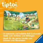 22 bekannte und beliebte Rolf-Zuckowski-Lieder. Bunte Illustration eines Hasenlebens mit Kätzchen und Hühnern auf dem Land.