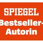 Text: "SPIEGEL Bestseller-Autorin". Weißer Text auf orangefarbenem Hintergrund. Logo-Design.