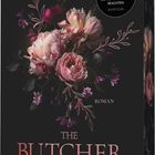 Text: "Penelope Sky", "THE BUTCHER", "Er lügt nicht", "ROMAN", "Unsere Leseempfehlung: Ab 18 Jahre, Contentwarnung beachten", "everlove". Illustration: Blumenbouquet.