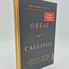 Buchcover mit Text: "BRIANNA WIEST", "GREAT CALLINGS", "Überwinde, was dich zurückhält, und finde deine Bestimmung", "PIPER". Oben ein roter Aufkleber: "SPIEGEL Bestseller-Autorin".