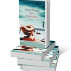 **David Finck**  
**Der Schwindel**  
Roman  
Ein Buchstapel mit dem Cover einer Frau im Cabrio, windiges Haar.