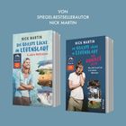 Zwei Buchcover von Nick Martin: Links "6 Jahre Weltreisen", rechts "Die dunkle Seite". Beide zeigen Reisemotive.