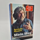 Buchtitel "Mein Weg" von Reinhold Messner, "Bilanz eines Grenzgängers", mit SPIGEL Bestseller-Autor Auszeichnung.