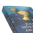 Text: „KRISTEN PERRIN“ und „DAS MÖRDERARCHIV“. Illustration: Person mit gelbem Regenschirm vor einer Brücke.