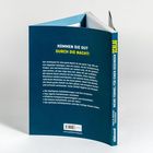 Buchtitel: "Kommen Sie gut durch die Nacht!". Rückseite: Tipps für gesunden Schlaf. Cover in Blau mit gelben Akzenten.