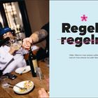 „Regeln regeln!“ und „Oder: Warum man wissen sollte, warum man etwas tut oder lässt“. Ein Tisch, Wein wird eingeschenkt.