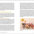 "GIE GRUPPE DER HÜFTGOLDBAKTERIEN" und "Firmicutes – Dickmacher, die einst Vorteile brachten". Unterhalb: Ein Foto mit Süßigkeiten auf einem Tisch.