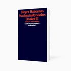 "Jürgen Habermas Nachmetaphysisches Denken II Aufsätze und Repliken suhrkamp taschenbuch wissenschaft." Buchcover in dunklem Blau.