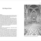 „Der Weg zu Franz“. Text beschreibt Fresken von Giotto in Assisi. Rechts schwarz-weiß Foto einer reich verzierten Kirche.