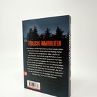 Eine Bucheinbandrückseite mit dem Titel "Tödliche Wahrheiten" und einer spannenden Beschreibung einer Krimihandlung.