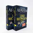 Zwei Bücher mit dem Titel "Und morgen du" von Stefan Ahnhem, Kriminalroman, Ullstein Verlag, "SPIEGEL Bestseller Autor".