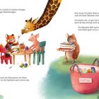 Oben: „Doch dann, zurück in meiner Gruppe gibt’s eklige Gemüsesuppe.“\
Unten: Tiere beim Basteln und Spielen.