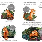 Texte in Sprechblasen: "Yep!", "Genau!", "Auf jeden Fall!", "Das tut er wirklich!", "Äh, ja?", "Okay, okay, wir glauben dir." Zeichnung von Tigern im Dschungel.