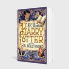 J.K. Rowling, Harry Potter und der Halbblutprinz, Carlsen. Illustration mit Harry, Buch, Zaubertrank, zwei Gesichtern unten.