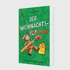 Buchtitel: "Der Weihnachtszwölf". Illustration: Ein Elf malt eine 12 auf ein gelbes Schild mit "Wilson" drauf.