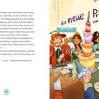 „die neue Prinzessin von Schrei!“ steht auf der rechten Seite. Links ist Text über eine feierliche Ankündigung.